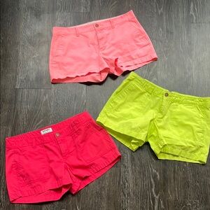 Old Navy Vibrant Women's Shorts Set - Coral, Rhubarb and Vibrant Lime